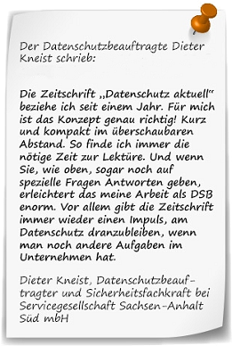 Datenschutz aktuell - Testimonials